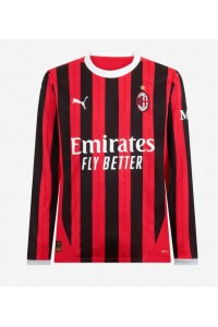 Fotbalové Dres AC Milan Domácí Oblečení 2024-25 Dlouhý Rukáv